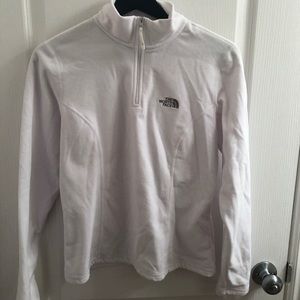 North Face White Quarter Zip
